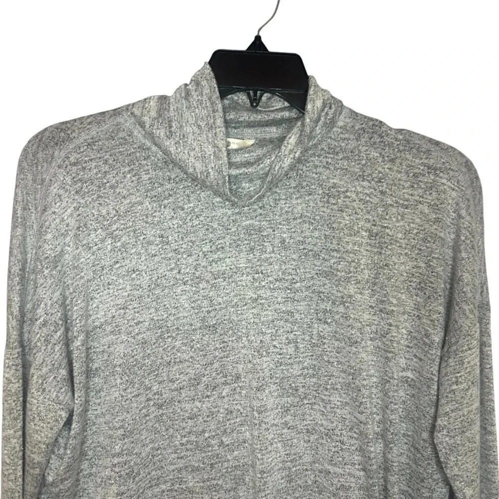 Banana Republic luxspin cozy pullover shirt turtleneck space dyed gray large
